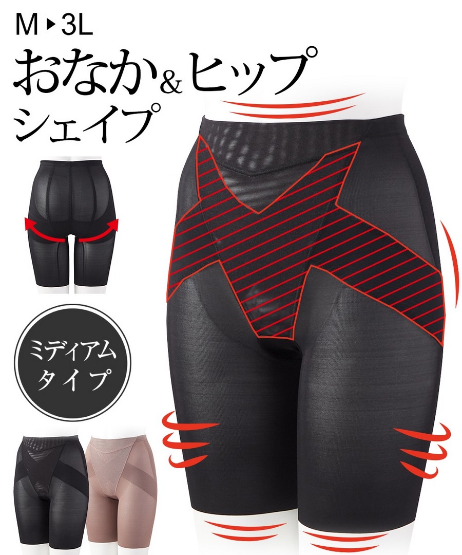 nissen 中壓雕塑支撐臀部長束褲 (日本女裝及大尺碼適用內衣) NSCZN0122C0003 FW23