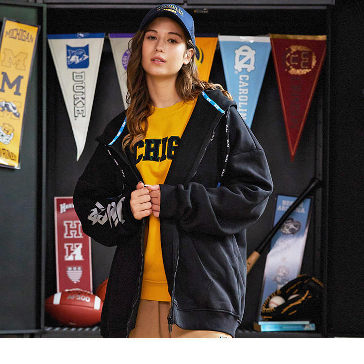 OB NCAA北卡羅萊納大學．美式休閒異材質連帽拉鏈外套 OBLA0012 FW23