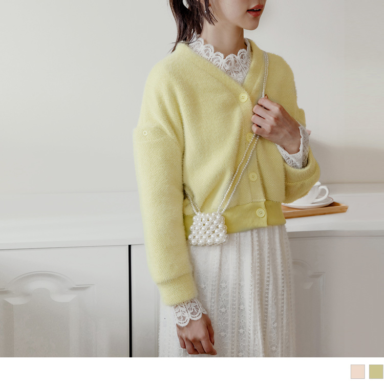 OB 2WAY袖開釦毛茸茸上衣外套 OBEA3573 FW23