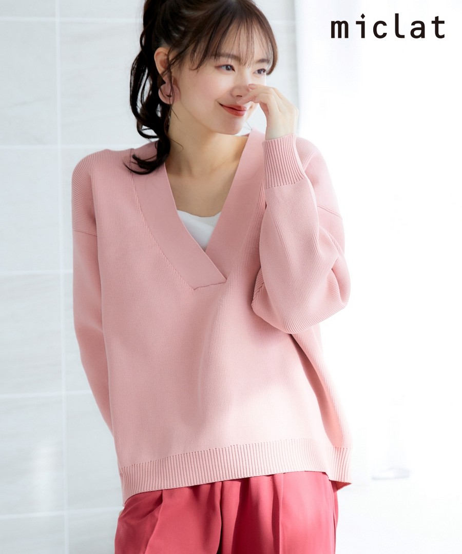 nissen V領寬鬆針織毛衣(miclat) (日本女裝大尺碼) NSAWD0124A0023 SS24