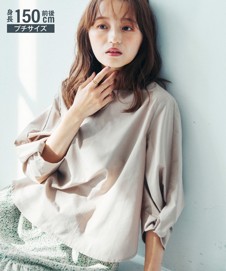 nissen [嬌小尺寸]混棉泡泡袖上衣 (日本女裝) NSVXA0124A0011 SS24