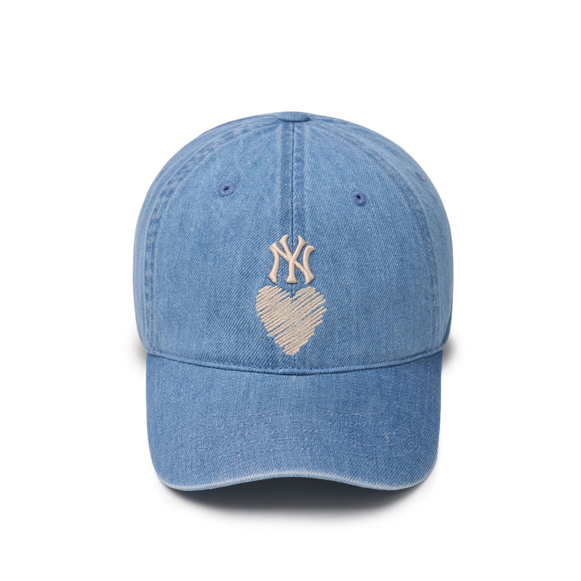 ■MLB Korea■ Denim New Structure Ball Cap NY LBlue 3ACPD015 Nón MLB Korea Denim New Structured Ball Cap NY Yankees