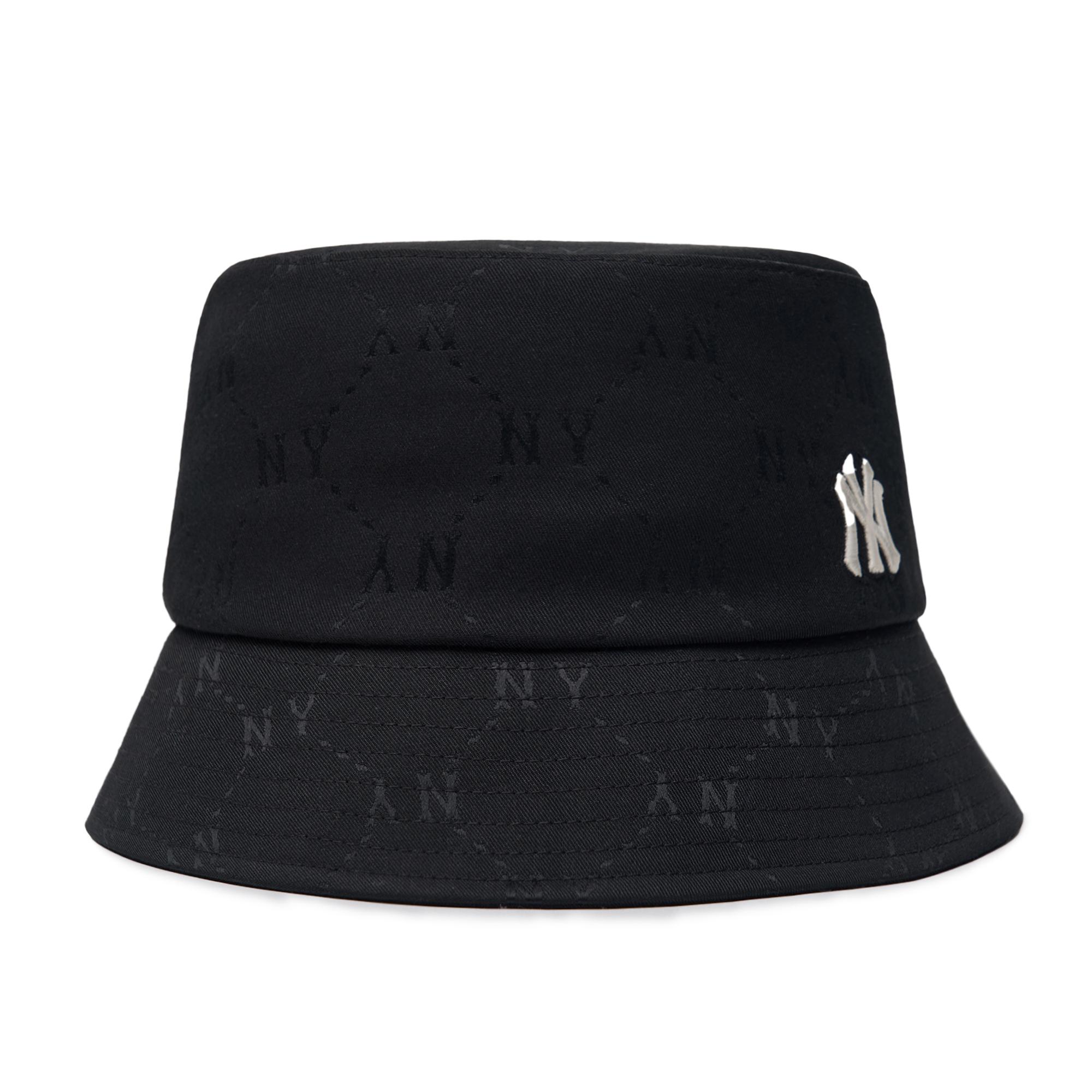 帽子・その他 MLB Korea Diamond Monogram Bucket Hat NY Black MLB KOREA NY Yankees Monogram Glam Velvet Black Bucket Hat