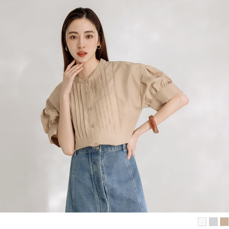 OB 不易皺寬鬆拋袖長版上衣 OBAB19243 SS24