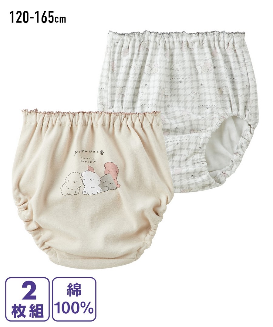 Nissen 100%純棉卡通圖案內褲2條組(女孩，青少年) (日本童裝) NSCFA0124B0004 SS24