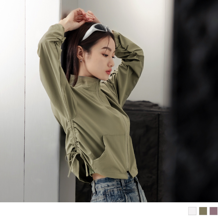 OB 涼感．抗UV下襬抽繩冰河系防曬外套 OBEA3631 SS24