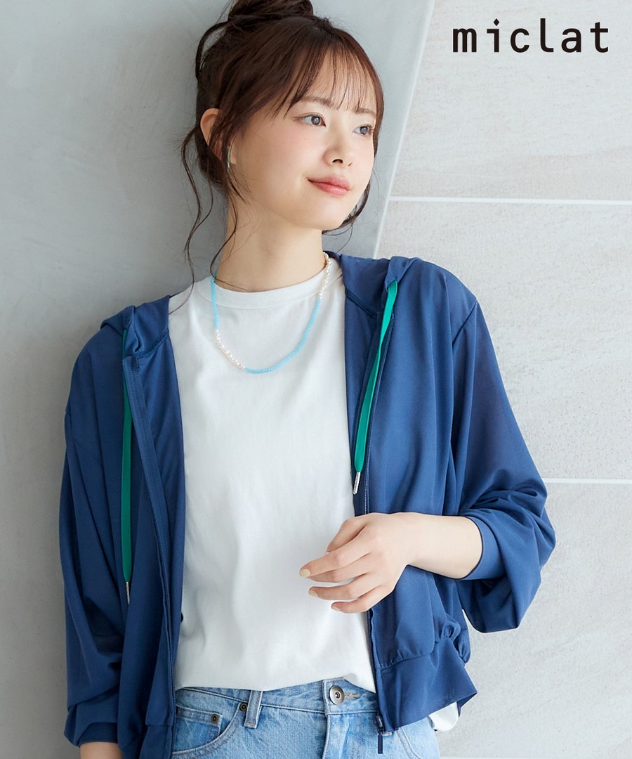 nissen 透明蝙蝠袖連帽外套(miclat) (日本女裝大尺碼) NSAKR0224B0016 SS24