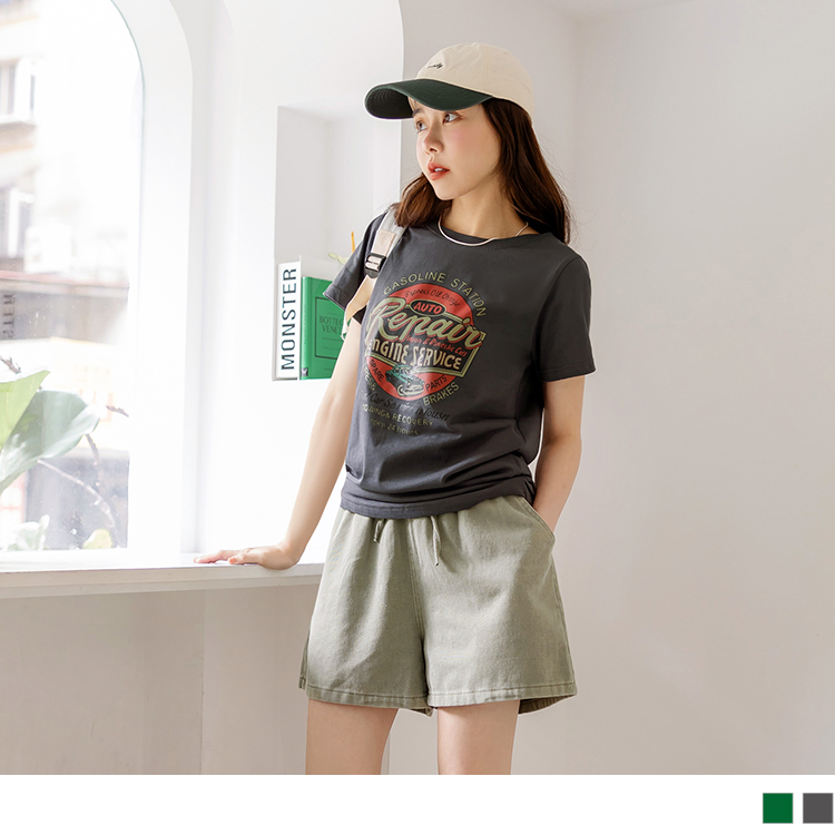 OB 親膚純棉美式復古印花Tee OBAB19456 SS24