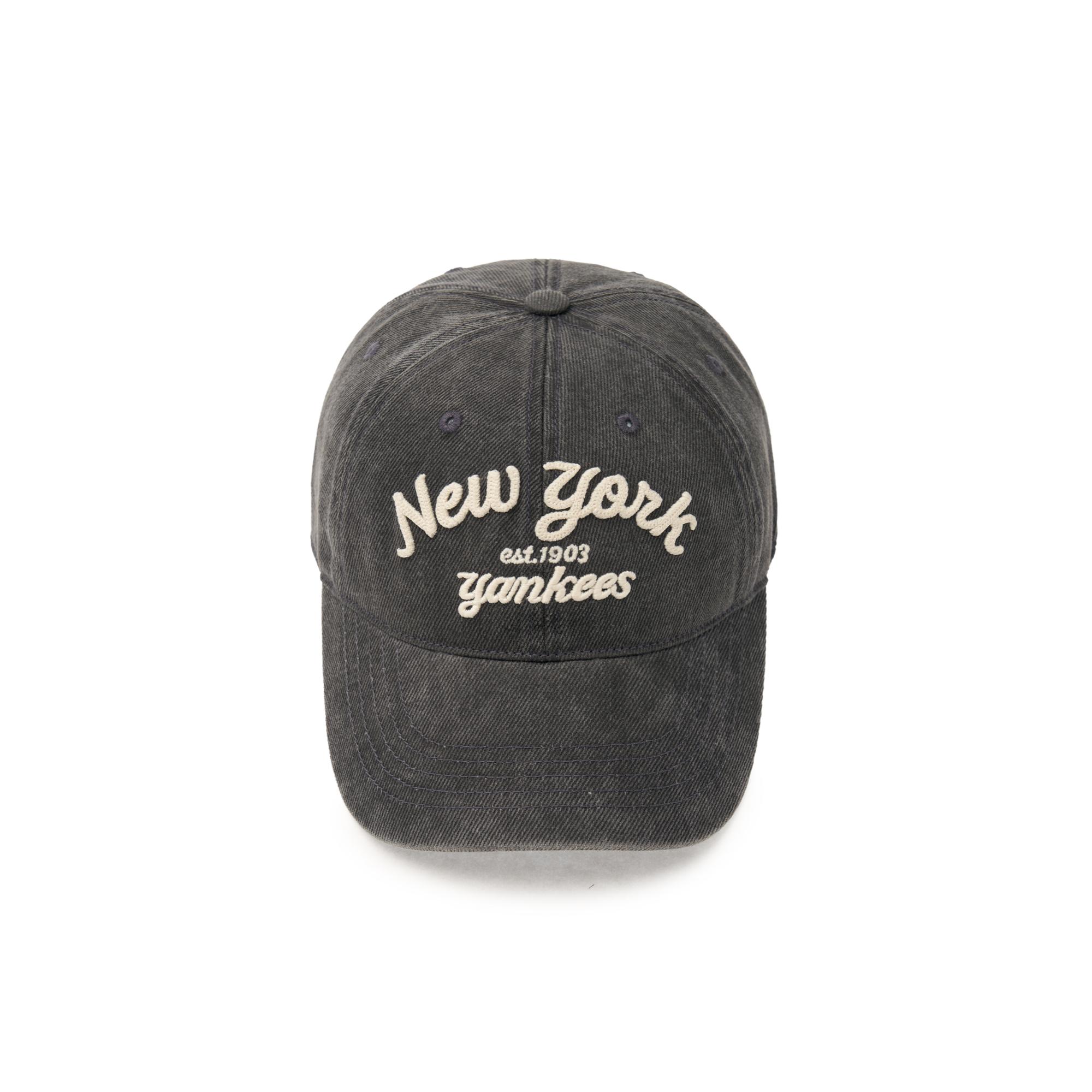 VARSITY LETTERING COLOR DENIM UNSTRUCTURED BALL CAP NEW YORK