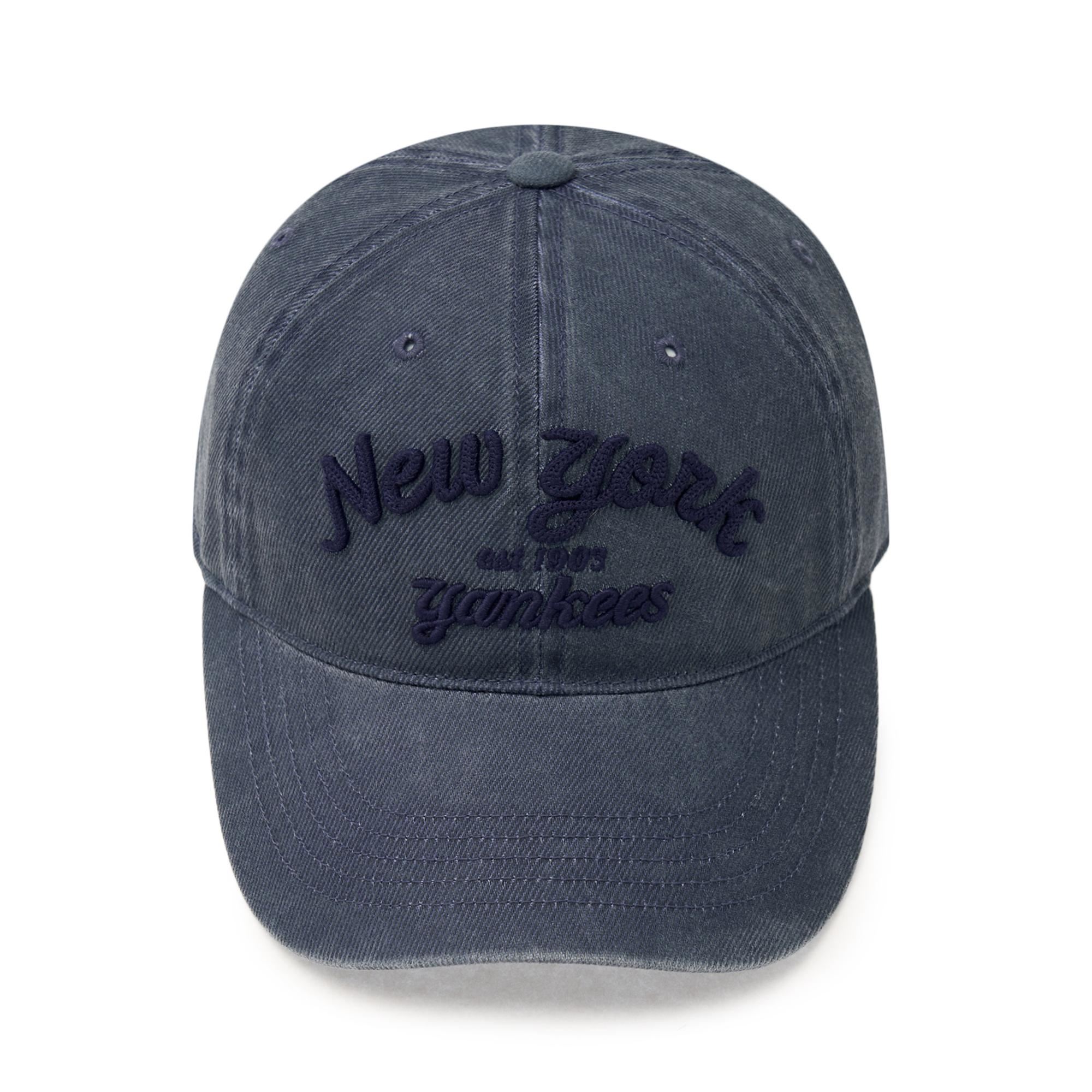 VARSITY LETTERING COLOR DENIM UNSTRUCTURED BALL CAP NEW YORK