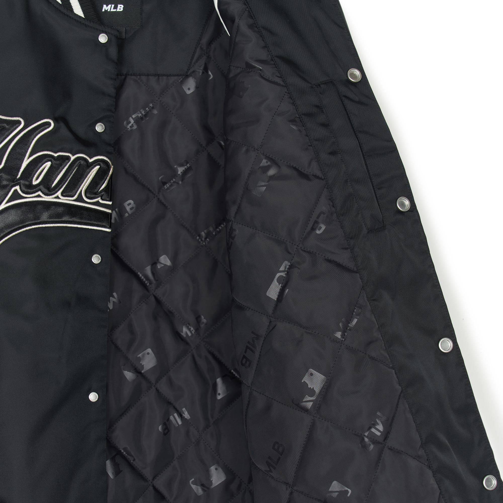 NYLON FRONT GRAPHIC VARSITY JACKET NEW YORK YANKEES