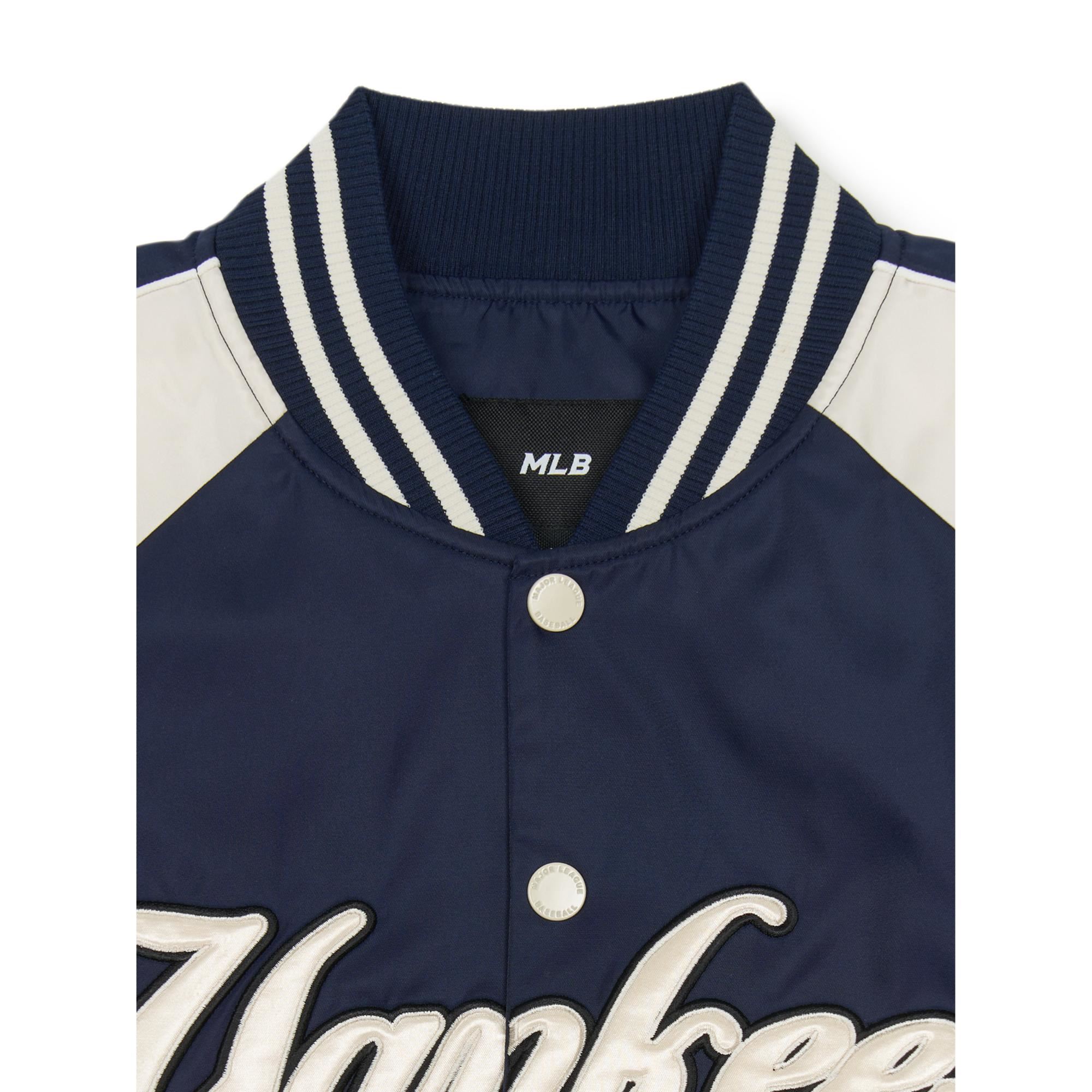 NYLON FRONT GRAPHIC VARSITY JACKET NEW YORK YANKEES