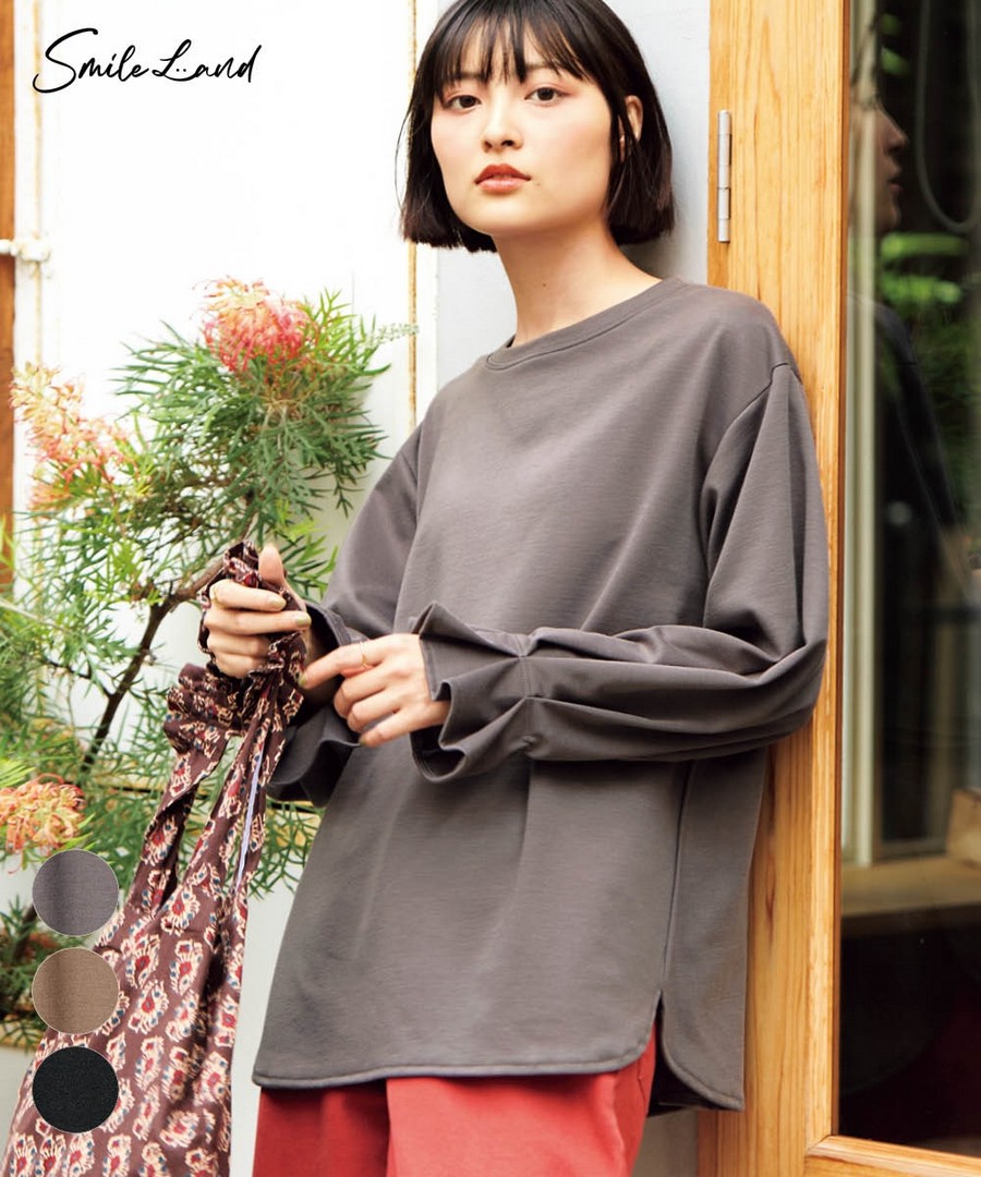 nissen 糖果袖長Tee (日本女裝大尺碼) NSBGR0224D0001 FW24