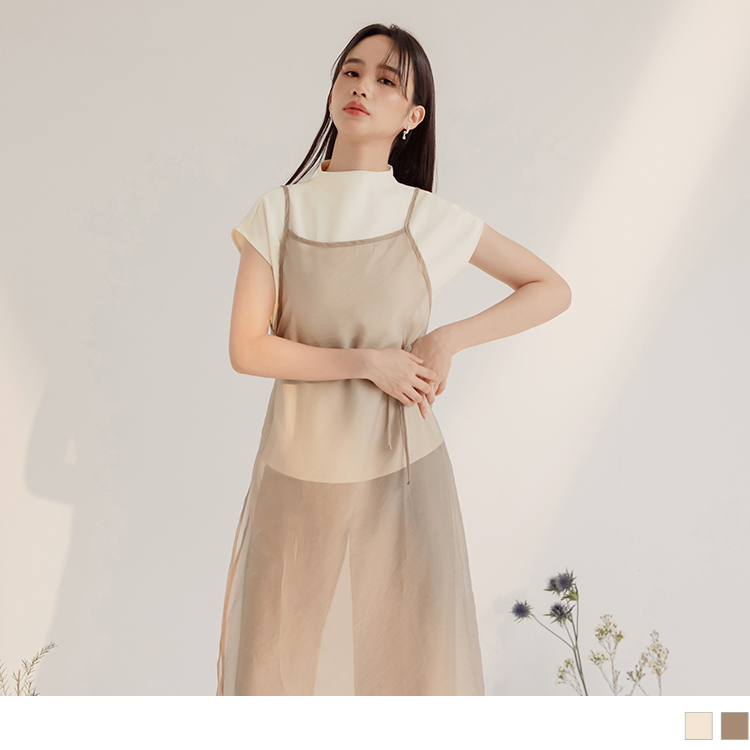 OB 不易皺純色半高領蓋袖上衣 OBAB19603 FW24