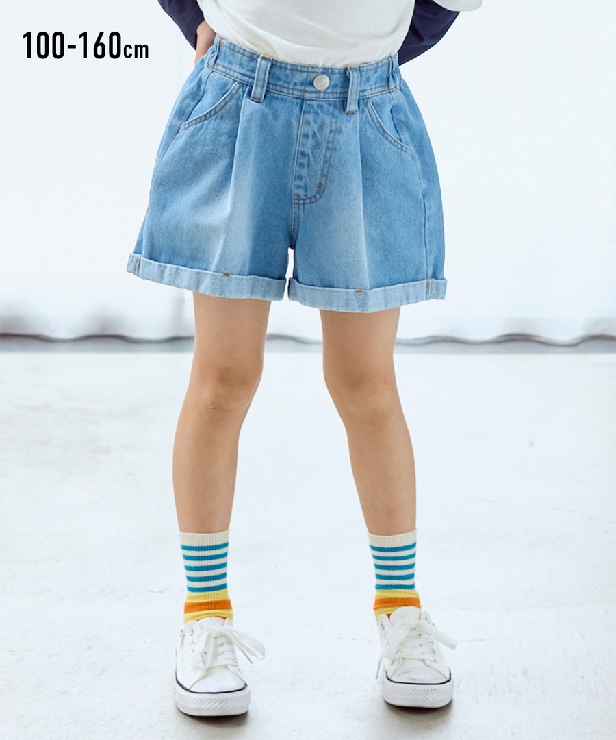Nissen 牛仔短褲(女孩，青少年) (日本童裝) NSVTU0124D0001 FW24