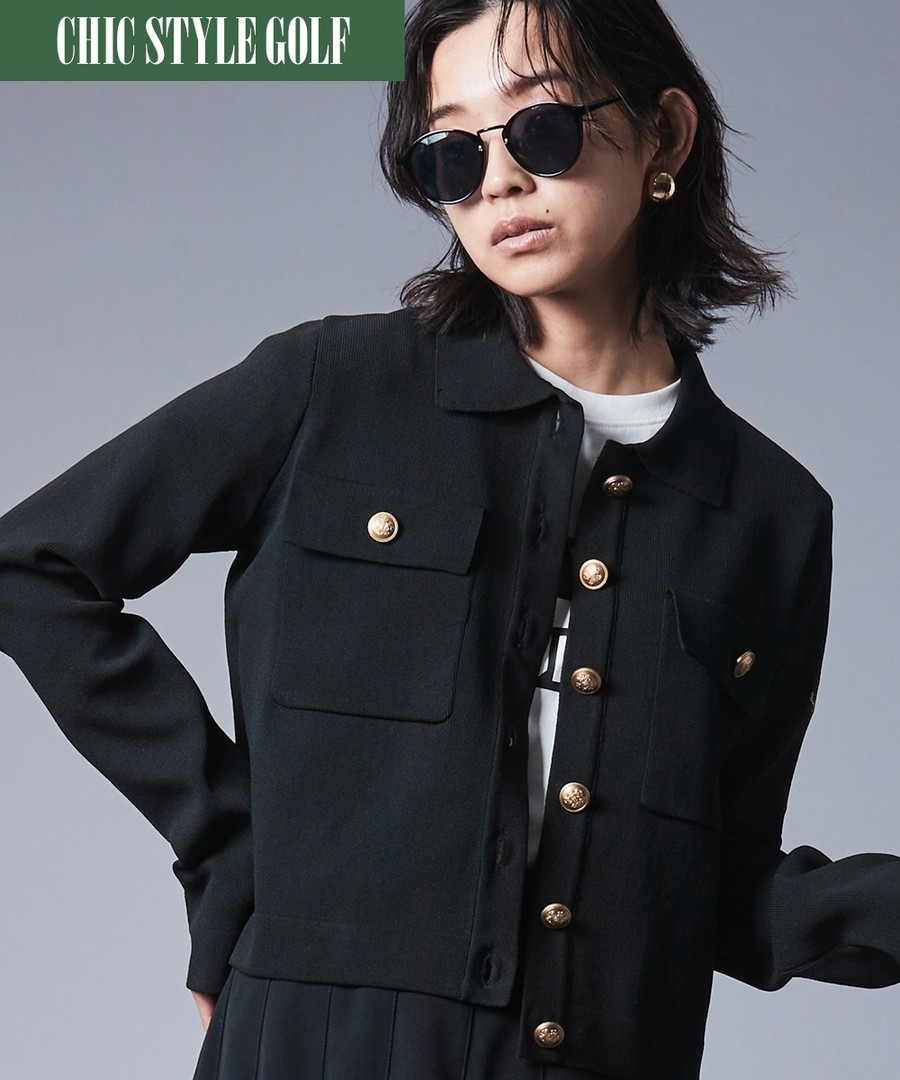 nissen 帶領針織外套(CHIC STYLE GOLF) (日本女裝大尺碼) NSAWD0124D0019 FW24