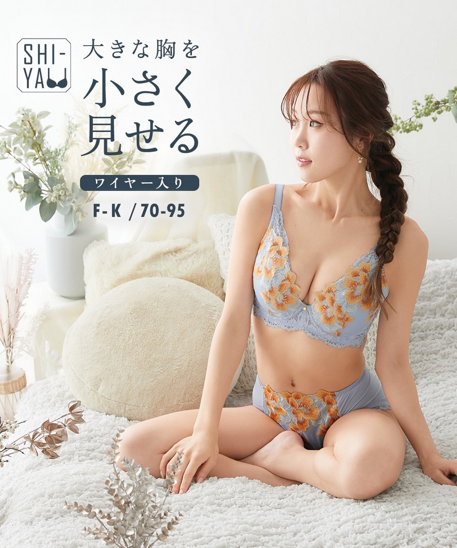 nissen 顯胸小，大花蕾絲內衣(豐滿尺寸，豐滿胸部專用) (日本女裝大尺碼內衣) NSCFC0324E0001 FW24