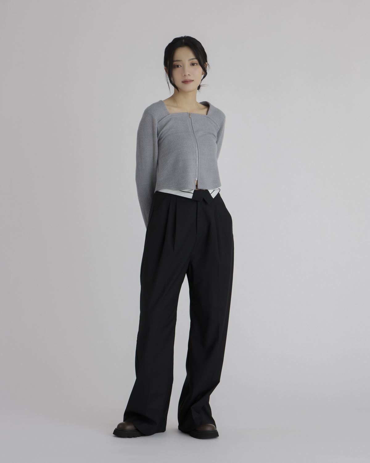 Zipped Square Neck Top_1