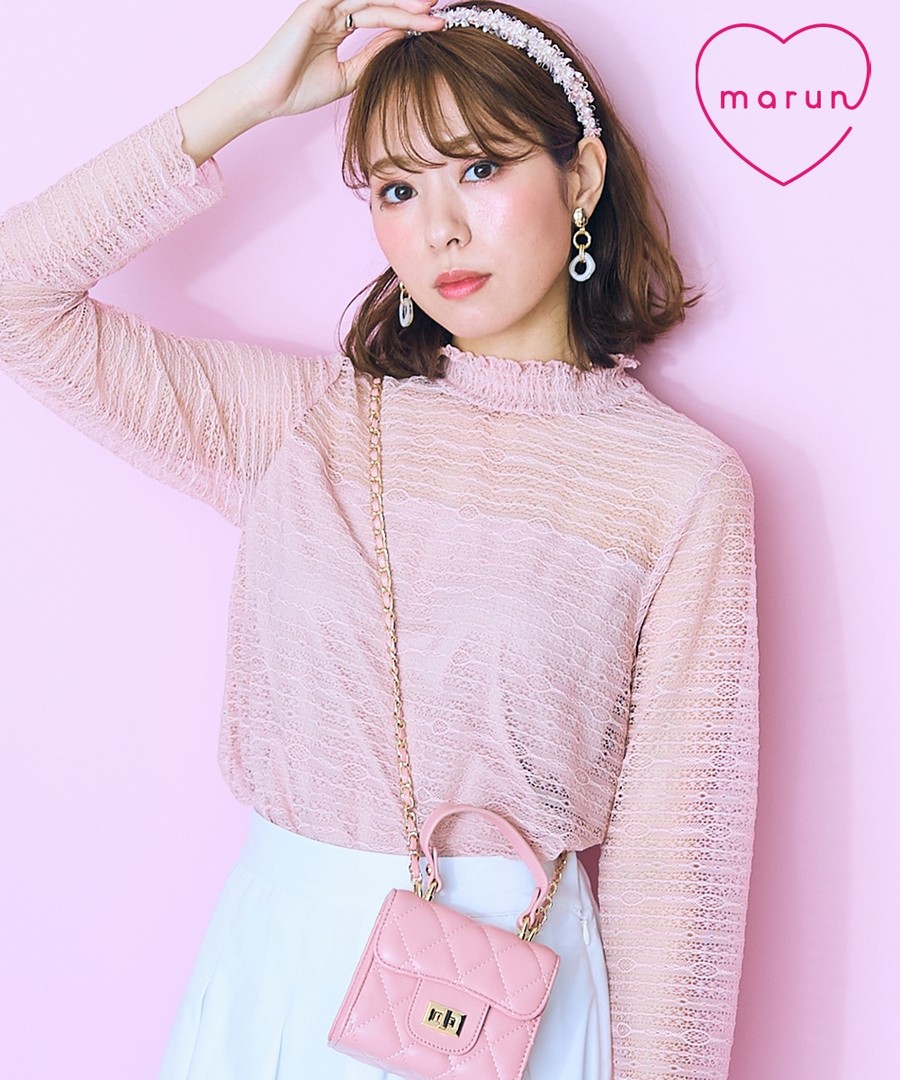 nissen 蕾絲上衣(marun) (日本女裝大尺碼) NSDER0124E0006 FW24