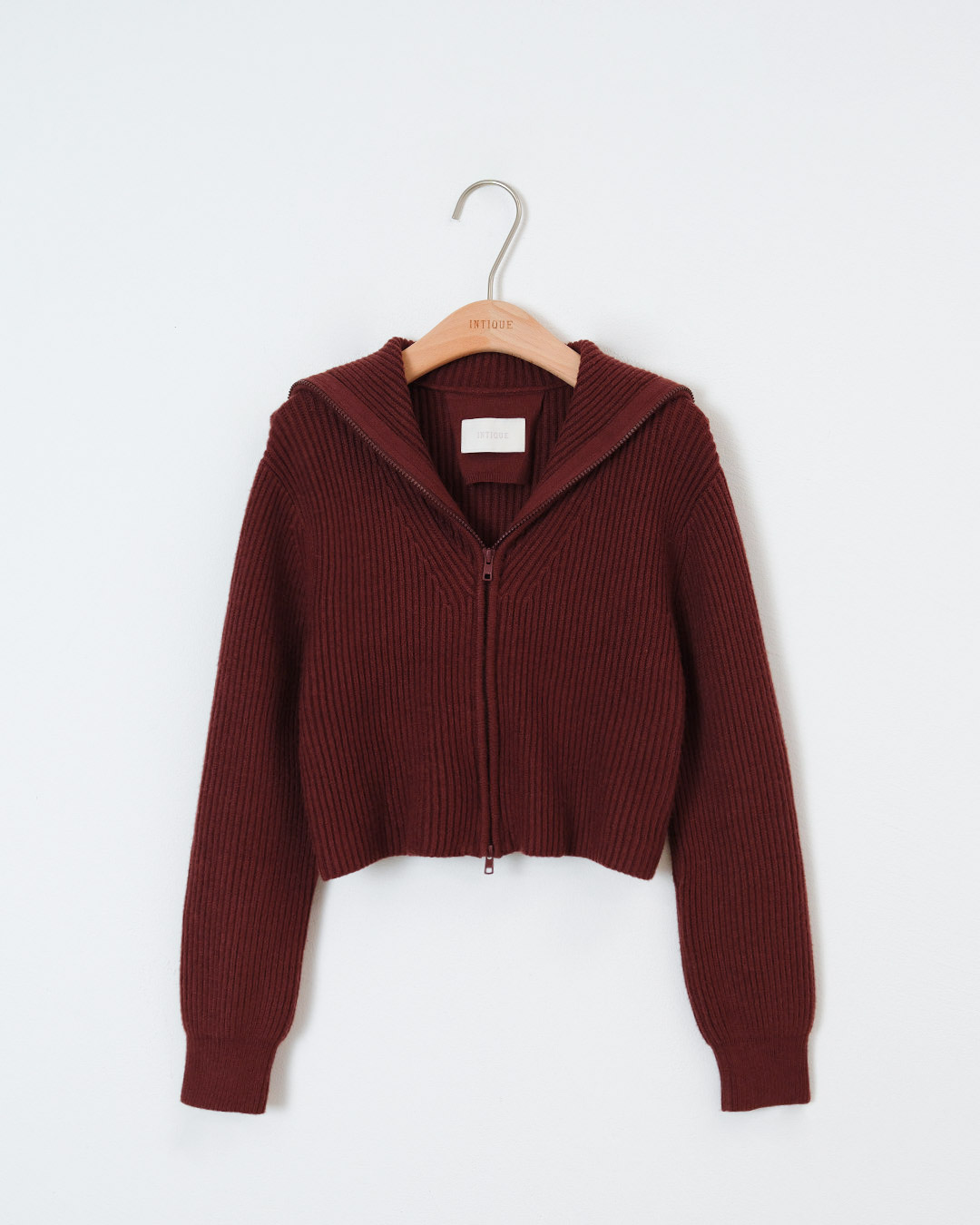 Wide Lapel Zipper Cardigan_4