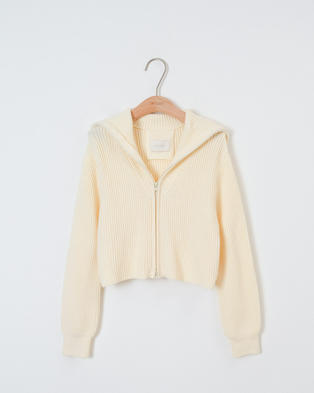 Wide Lapel Zipper Cardigan_5