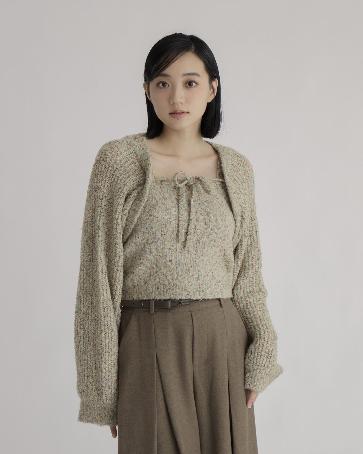 Melange Sweater Twin Set_0