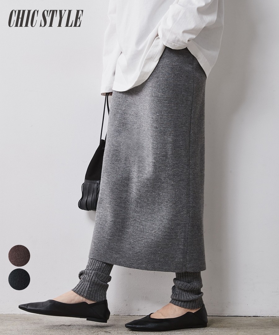 nissen 針織緊身裙附Leggings(CHIC STYLE) (日本女裝大尺碼) NSAWD0124E0016 FW24