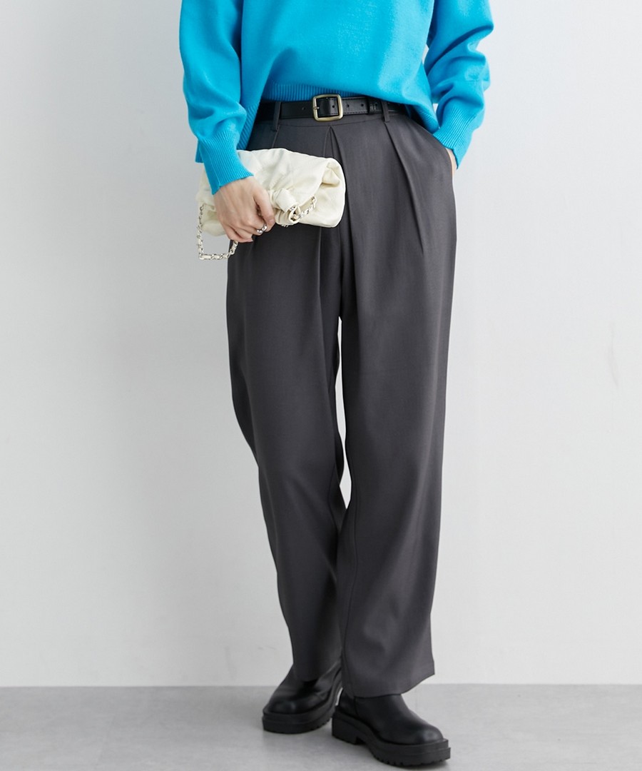 nissen 打褶直筒褲 (日本女裝) NSAPL0124D0011 FW24