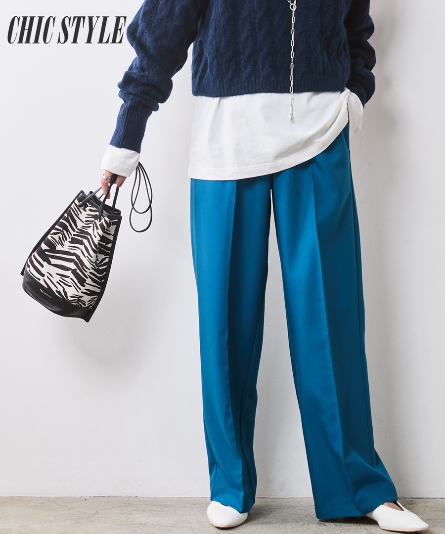 nissen 直筒褲(CHIC STYLE) (日本女裝大尺碼) NSCSQ0224E0012 FW24