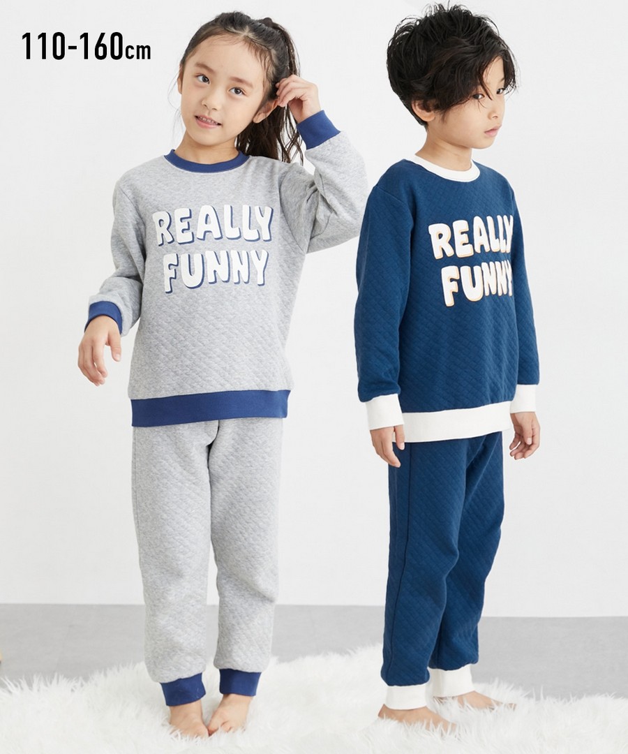 Nissen 絎縫字母家居服套裝(男孩，女孩，青少年) (日本童裝) NSCEF0224E0001 FW24