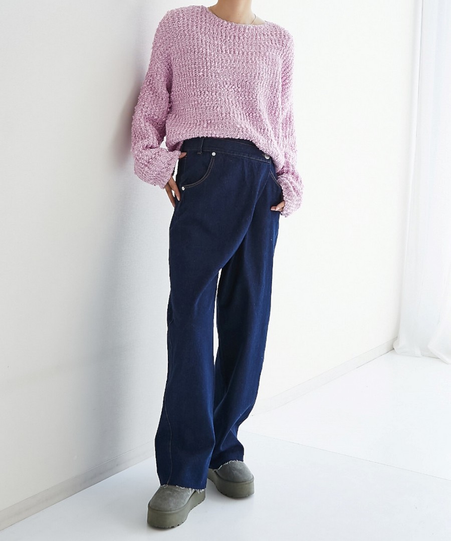 nissen 包裹弧度牛仔褲 (日本女裝) NSALC0124D0008 FW24