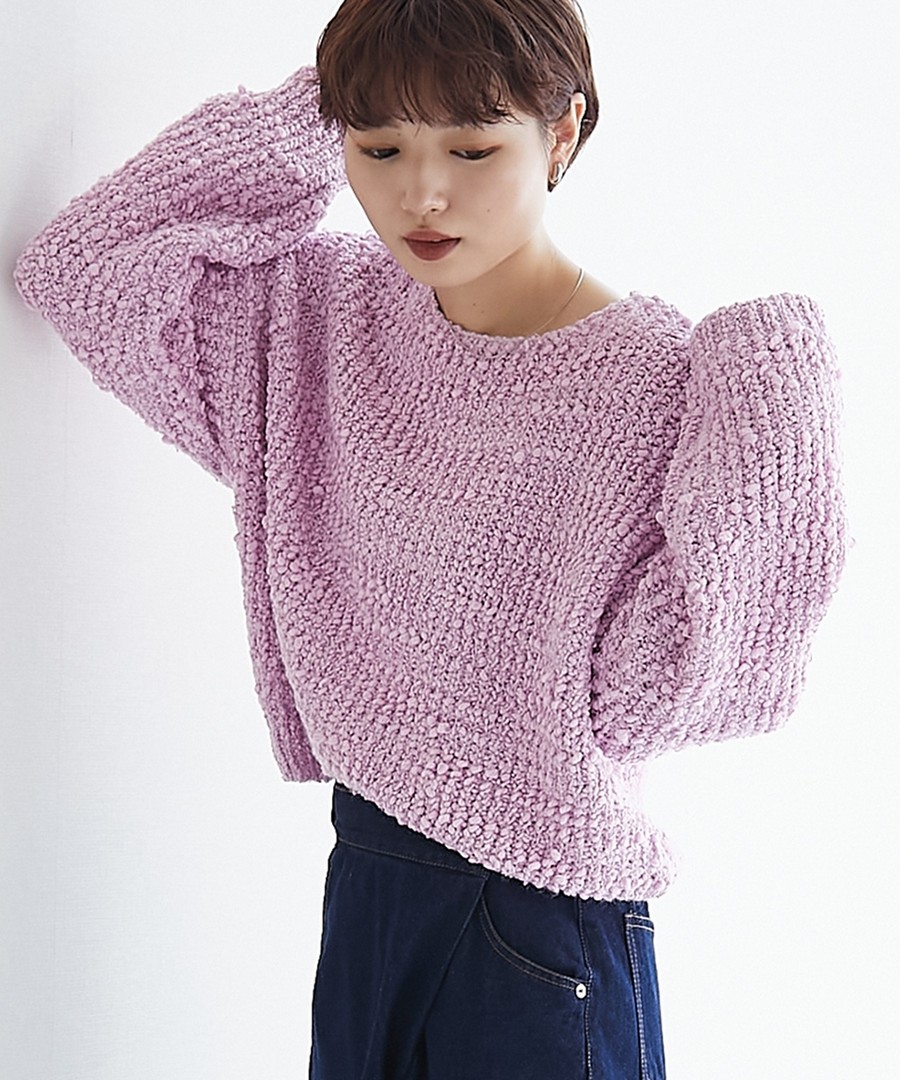 nissen 凹凸針織長袖毛衣 (日本女裝) NSAPL0124D0019 FW24