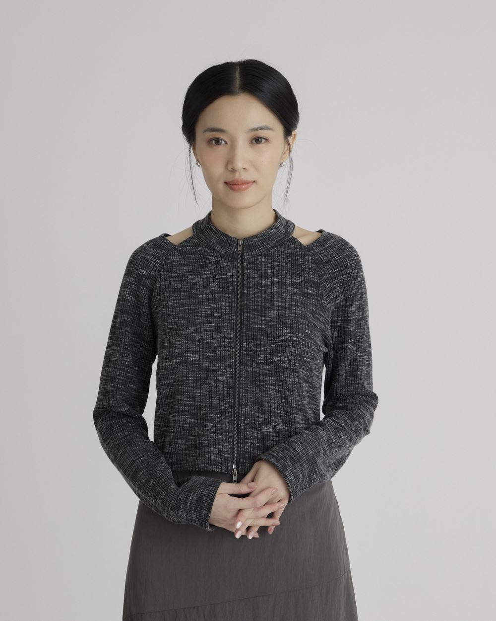Cut Out Zip-up Top_0