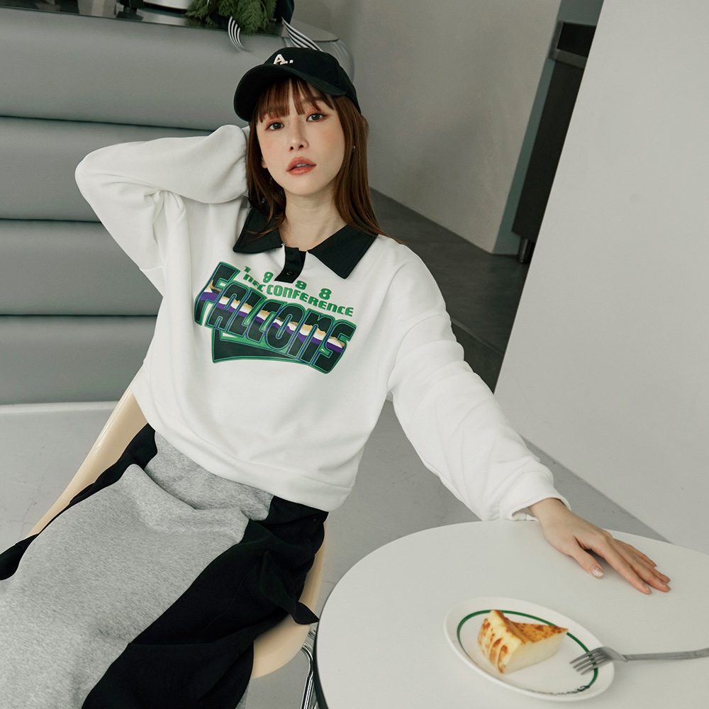 OB 短版撞色POLO領印花大學Tee OBAB20002 FW24