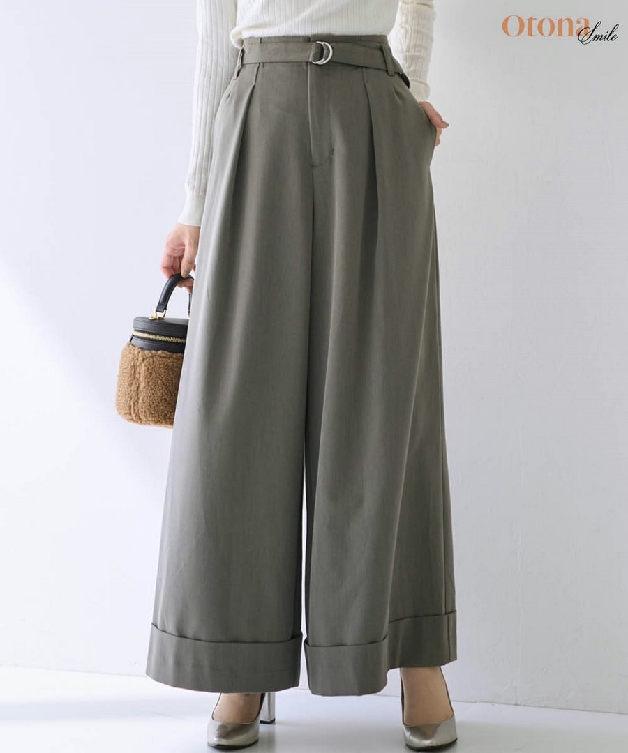 nissen 抽褶闊腿褲(Otona SMILE) (日本女裝大尺碼) NSCSQ0225A0002 FW24