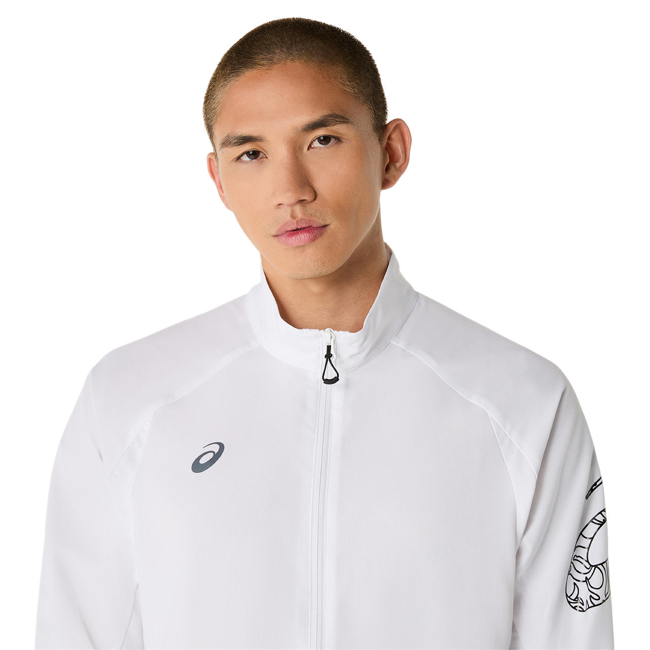 【WHITE】Sports Blouson Jacquard Mapping Print Men's Jackets | DRY DOUBLE WEAVE JACKET | ASICS Hong Kong