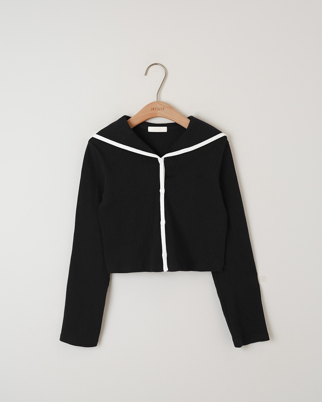 Sailor Collar Tipped Cardigan_3
