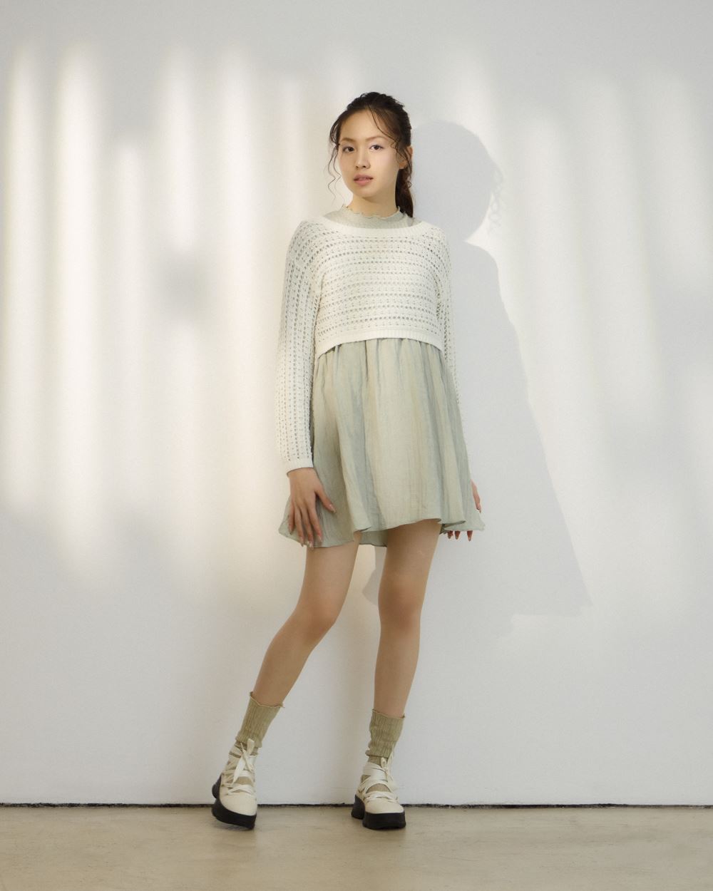 Pointelle Corpped Twin-Set Top_1