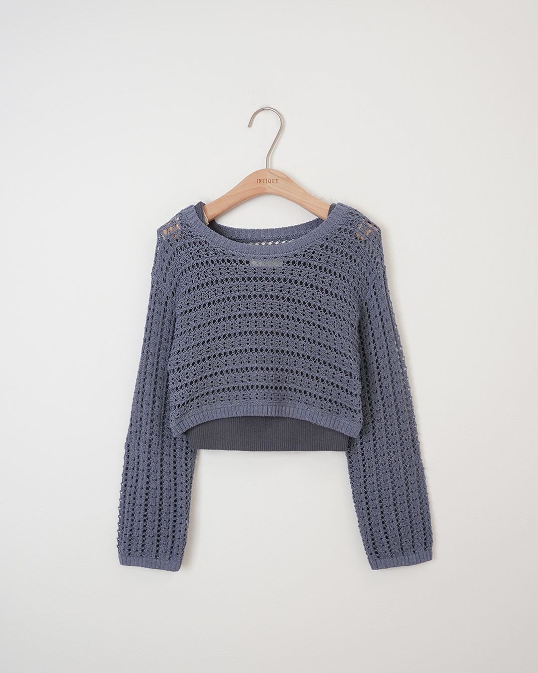 Pointelle Corpped Twin-Set Top_2