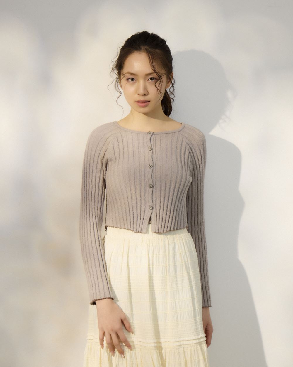 Rib Knitted Cardigan_0