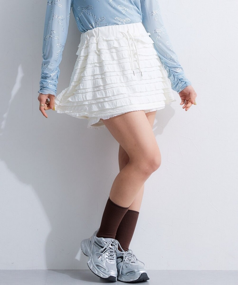 nissen 荷葉邊短裙褲 (日本女裝大尺碼) NSAMR0125A0028 SS25