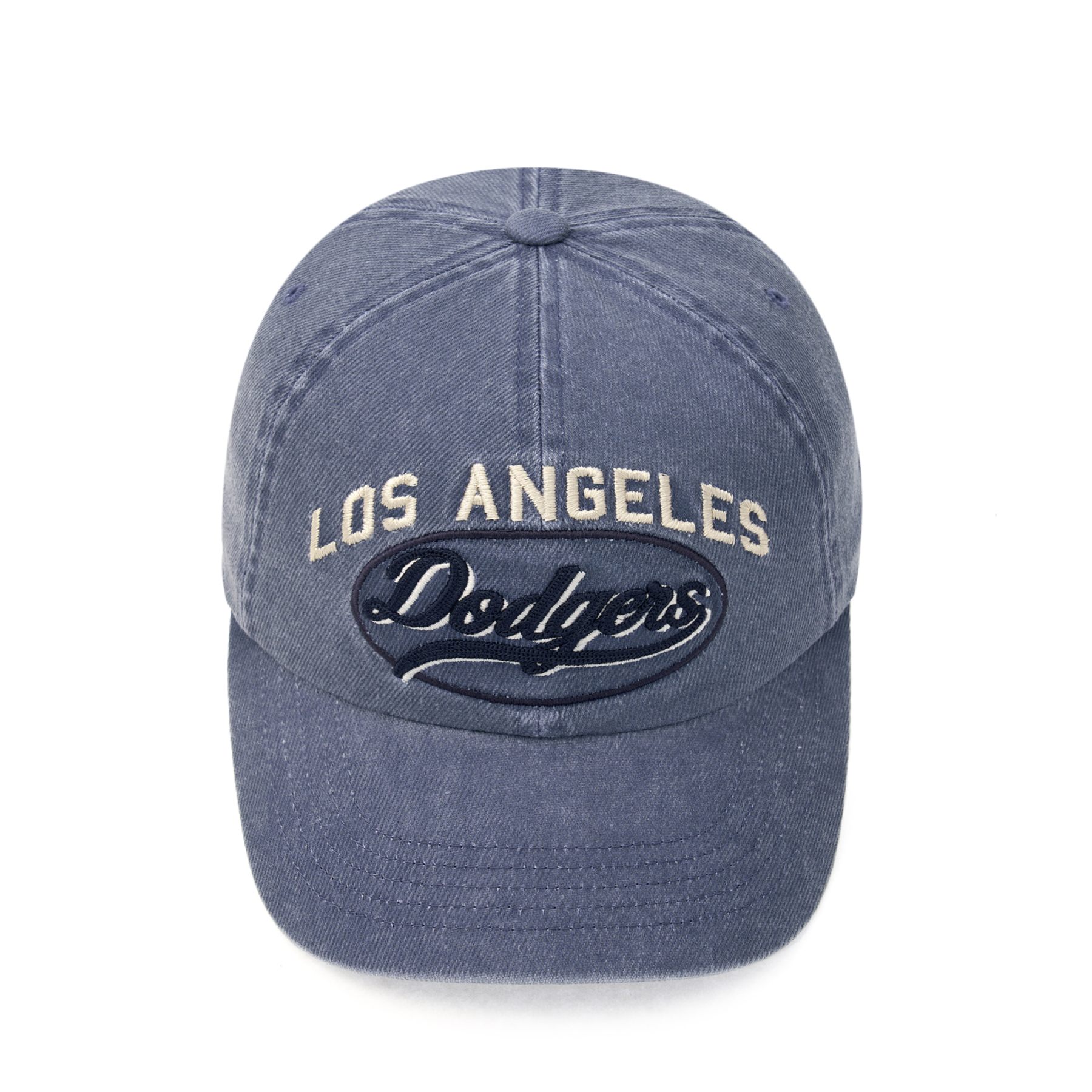 ★MLB Korea★ Varsity Cultive Washing Stitch Unstructured Ba ☆MLB Korea☆ Varsity Cursive Washing Stitch Unstructured Ba