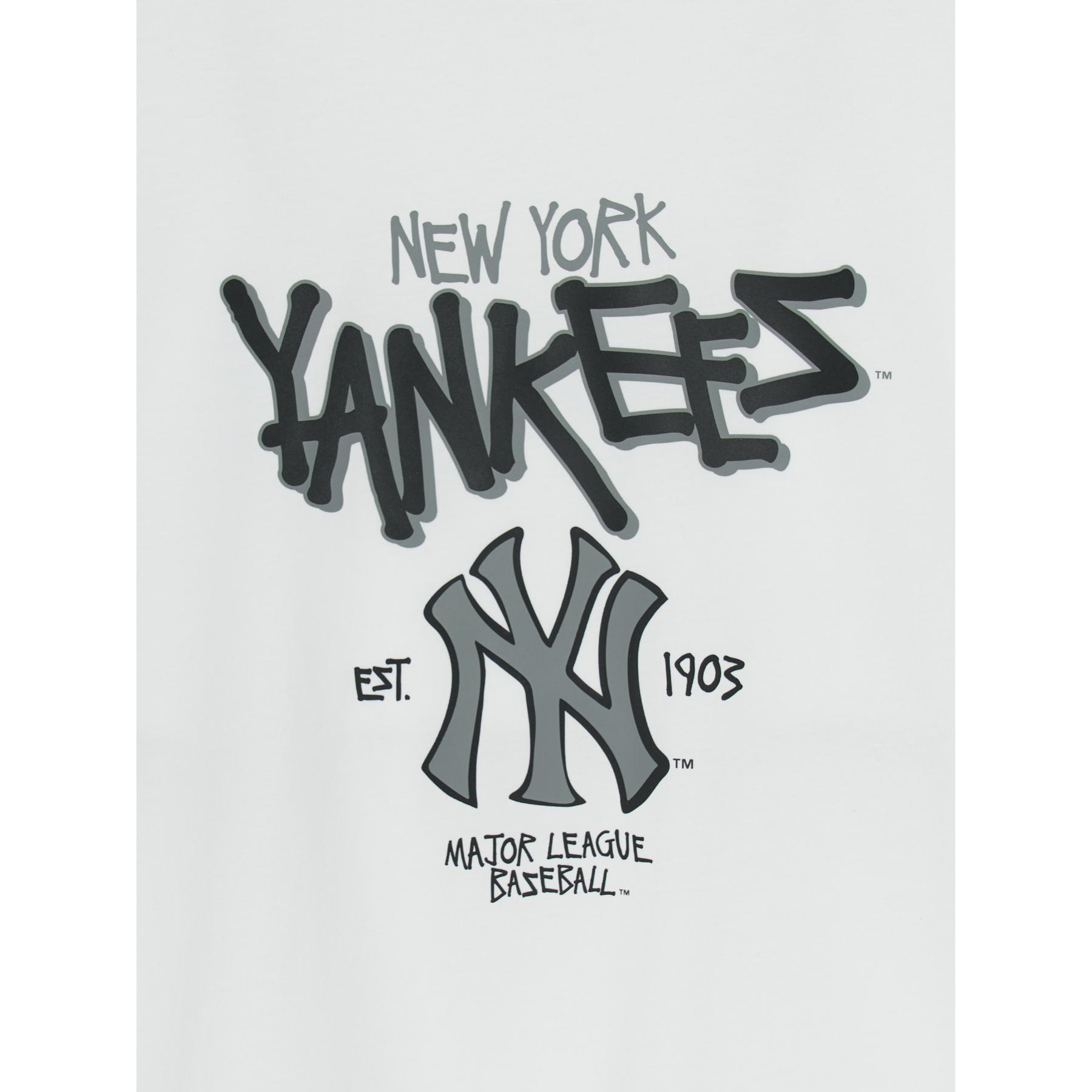 ☆MLB Korea☆ Basic Mega Logo Overfit Man to Man NY Black Basic Street Big Logo Mega Oversized-Fit T-Shirt New York