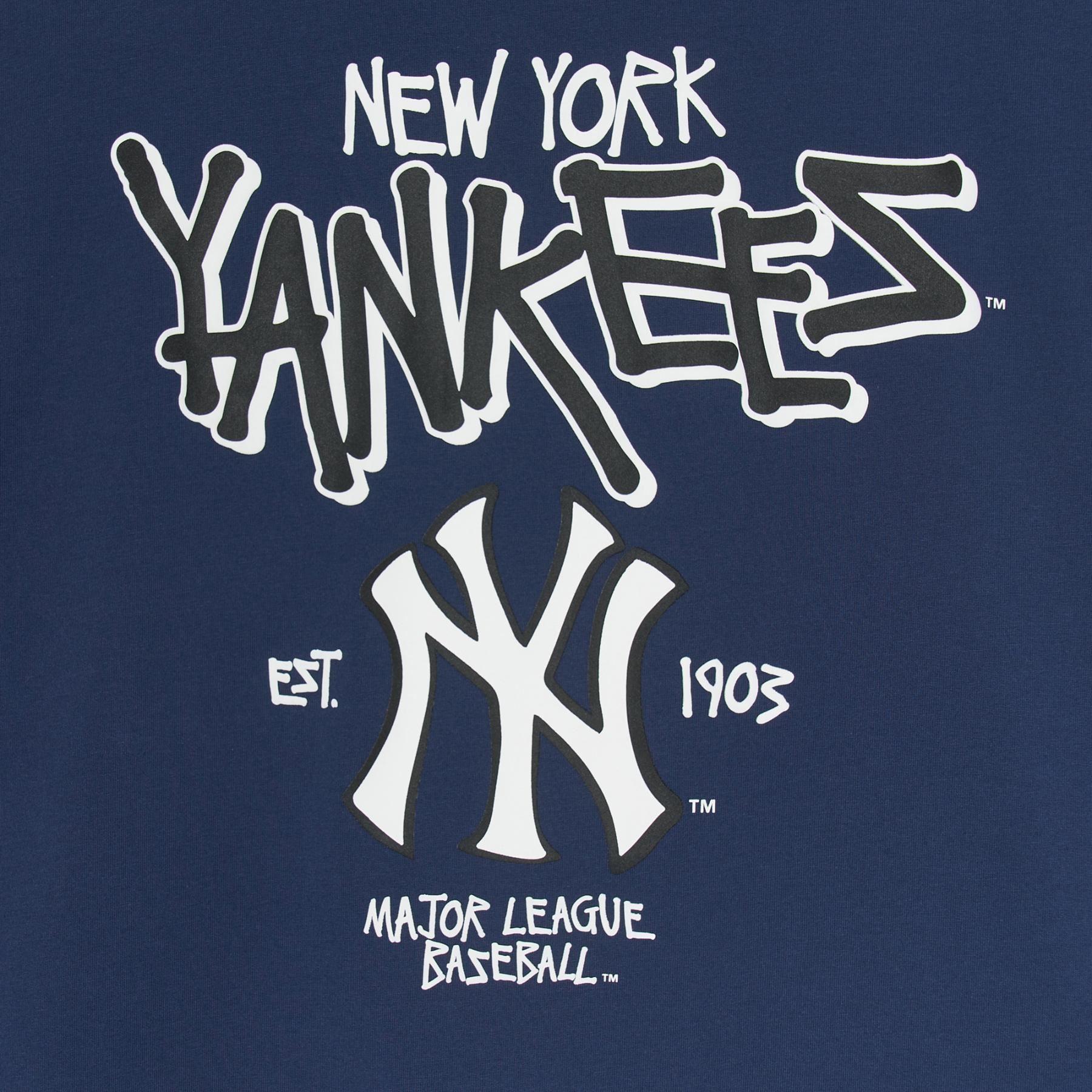 ☆MLB Korea☆ Basic Lettering Logo Overfit Man to Man NY Bla Áo Sweater MLB Korea Basic Mega Logo NEW YORK YANKEES