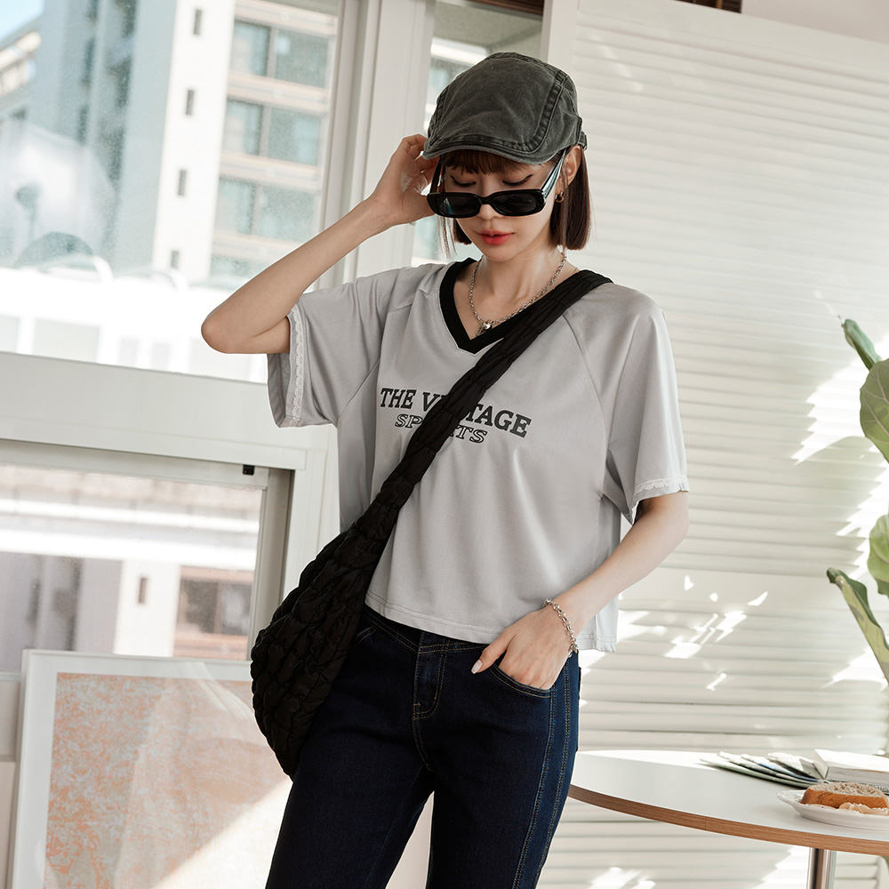 OB 美式復古V領短袖球衣 OBAB20214 SS25