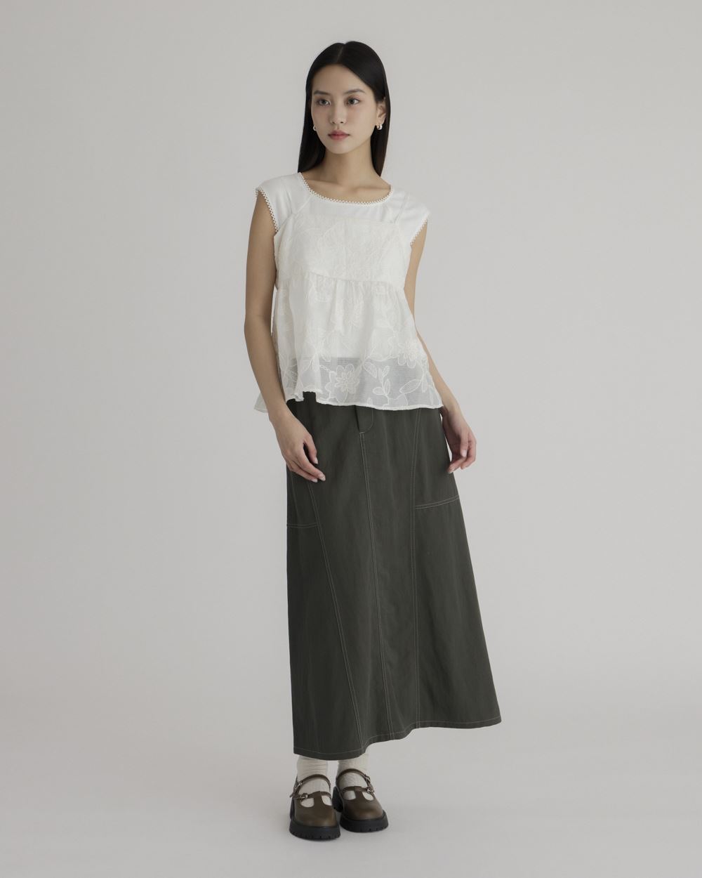 Lace Trimmed Square Neck Top_1