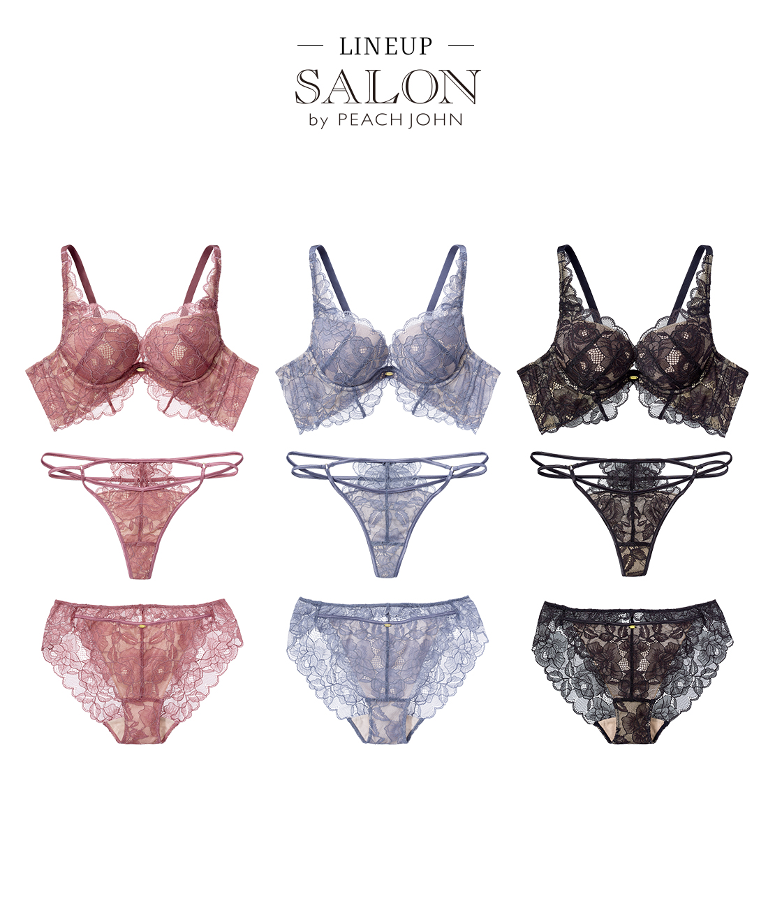 European Corsetta Grand Rosa Bra - BLACK | 熱銷推薦| Peach John