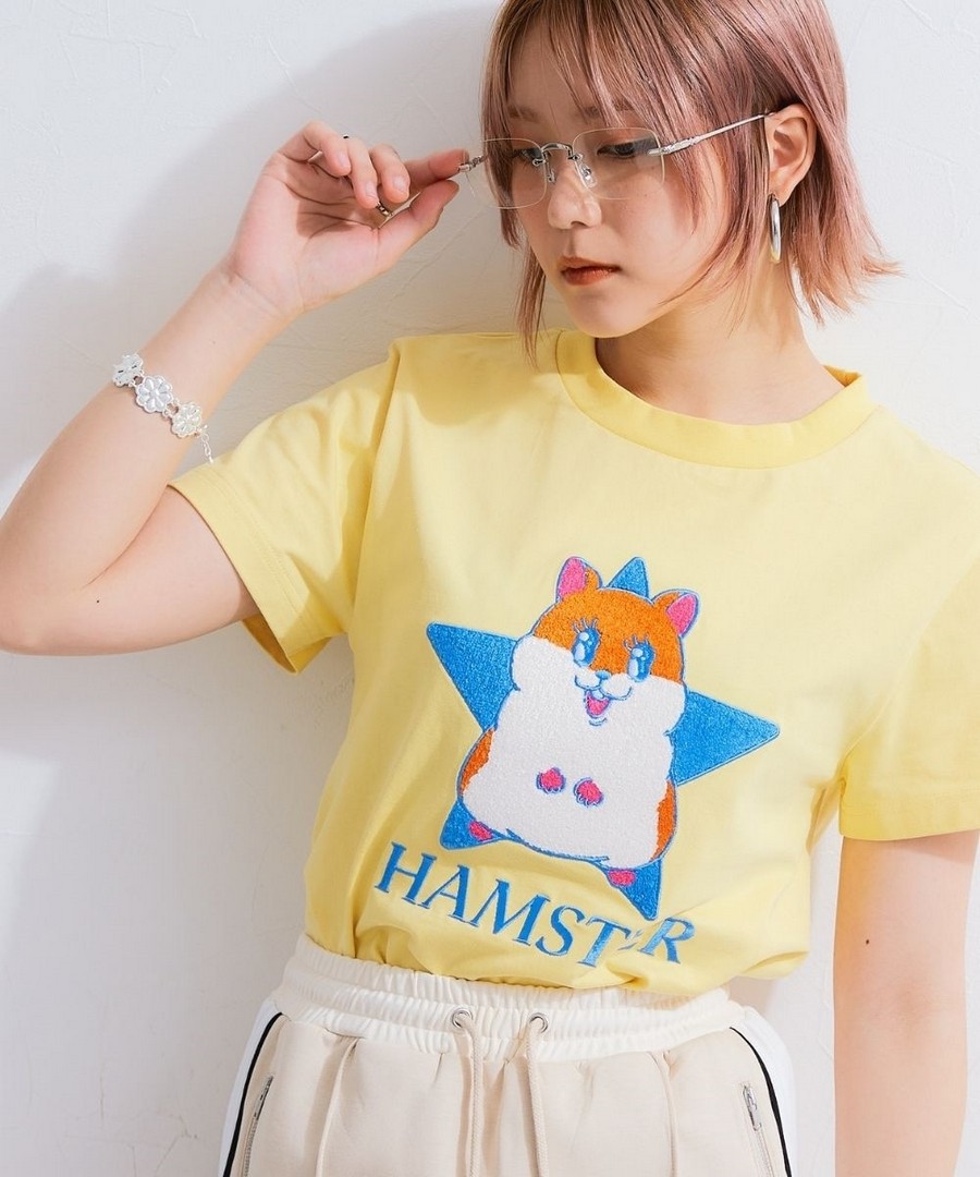 nissen 絨毛刺繡卡通短袖Tee (日本女裝大尺碼) NSBLJ0325A0001 SS25