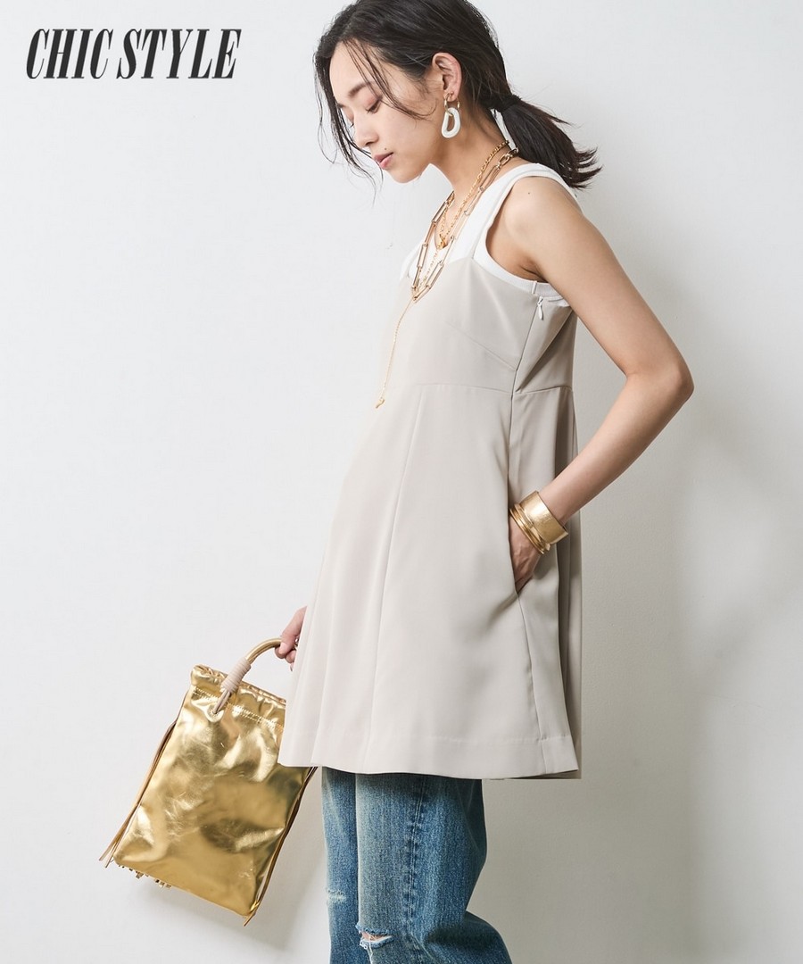 nissen 吊帶衫(CHIC STYLE) (日本女裝大尺碼) NSAMR0125B0012