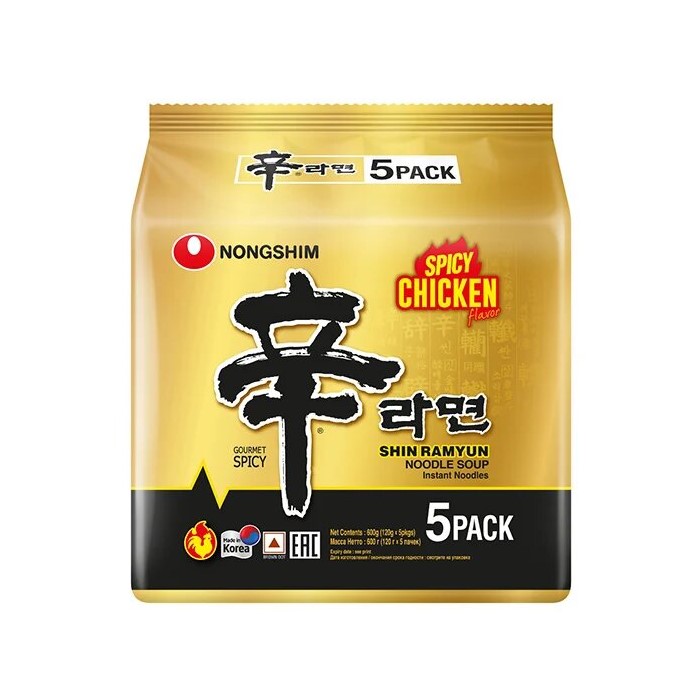 農心 辛辣辣雞味麵 (5包裝)_0